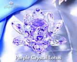 Purple Color Crystal Lotus - www.blissfulagate.com