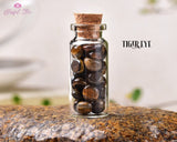 Orgonite Tiger Eye Gemstone Mini Bottle Wishing Bottle - www.blissfulagate.com