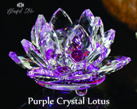 Purple Color Crystal Lotus - www.blissfulagate.com