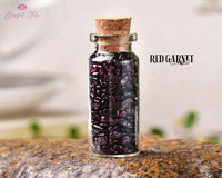 Orgonite Red Garnet Gemstone Mini Bottle Wishing Bottle - www.blissfulagate.com