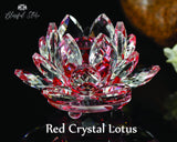 Red Color Crystal Lotus - www.blissfulagate.com