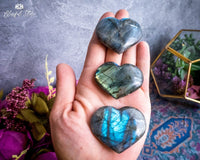 Orgonite Labradorite Gemstone Heart - www.blissfulagate.com