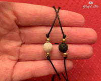 Lava Stone Couple String Bracelets - www.blissfulagate.com