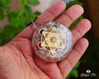 Orgonite Clear Quartz Gemstone Pendant - www.blissfulagate.com