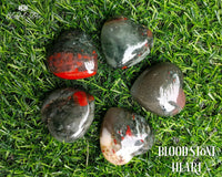 Orgonite Blood Stone Gemstone Heart - www.blissfulagate.com