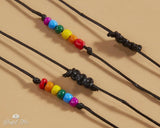 LGBT Pride Rainbow Couple String Bracelets - www.blissfulagate.com