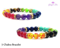 Seven Chakra Stones Beaded Bracelet - www.blissfulagate.com