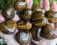 Orgonite Tiger Eye Gemstone Heart - www.blissfulagate.com