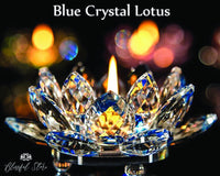 Blue Color Crystal Lotus - www.blissfulagate.com