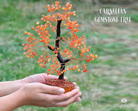 Carnelian Gemstone Chipstone Tree