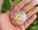 Orgonite Clear Quartz Gemstone Pendant - www.blissfulagate.com