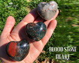 Orgonite Blood Stone Gemstone Heart - www.blissfulagate.com