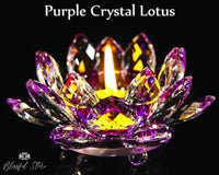 Purple Color Crystal Lotus - www.blissfulagate.com