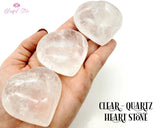 Orgonite Clear Quartz Gemstone Heart - www.blissfulagate.com