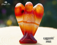 Carnelian Stone Angel Fengshui Angel 5.5 cm - www.blissfulagate.com