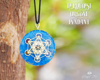 Orgonite Turquoise Gemstone Pendant - www.blissfulagate.com