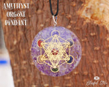 Orgonite Amethyst Gemstone Pendant - www.blissfulagate.com