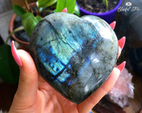 Orgonite Labradorite Gemstone Heart - www.blissfulagate.com