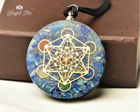 Orgonite Lapis Lazuli Gemstone Pendant - www.blissfulagate.com