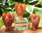 Carnelian Stone Angel Fengshui Angel 5.5 cm - www.blissfulagate.com