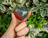 Orgonite Blood Stone Gemstone Heart - www.blissfulagate.com