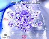 Purple Color Crystal Lotus - www.blissfulagate.com