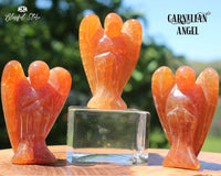 Carnelian Stone Angel Fengshui Angel 5.5 cm - www.blissfulagate.com