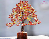 Red Jasper Gemstone Chipstone Tree