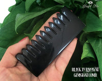 Orgonite Gemstone Black Obsidian Hair Comb - www.blissfulagate.com