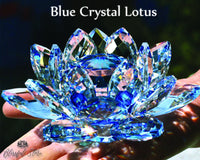 Blue Color Crystal Lotus - www.blissfulagate.com