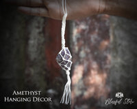 Raw Amethyst Stone Hanging Ornament