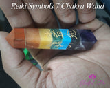 Reiki Symbol Seven Chakra Multi Stone Wand