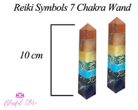 Reiki Symbol Seven Chakra Multi Stone Wand