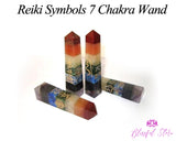 Reiki Symbol Seven Chakra Multi Stone Wand