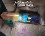 Reiki Symbol Seven Chakra Multi Stone Wand