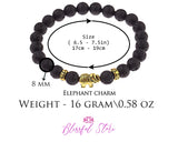 Elephant Charm Gemstone Bracelet - www.blissfulagate.com