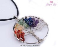 Seven Chakra Tree Of Life Pendant. - www.blissfulagate.com