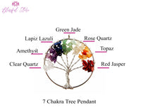 Seven Chakra Tree Of Life Pendant. - www.blissfulagate.com