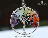 Seven Chakra Tree Of Life Pendant. - www.blissfulagate.com