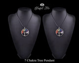 Seven Chakra Tree Of Life Pendant. - www.blissfulagate.com