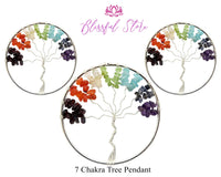 Seven Chakra Tree Of Life Pendant. - www.blissfulagate.com