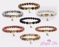 Elephant Charm Gemstone Bracelet - www.blissfulagate.com